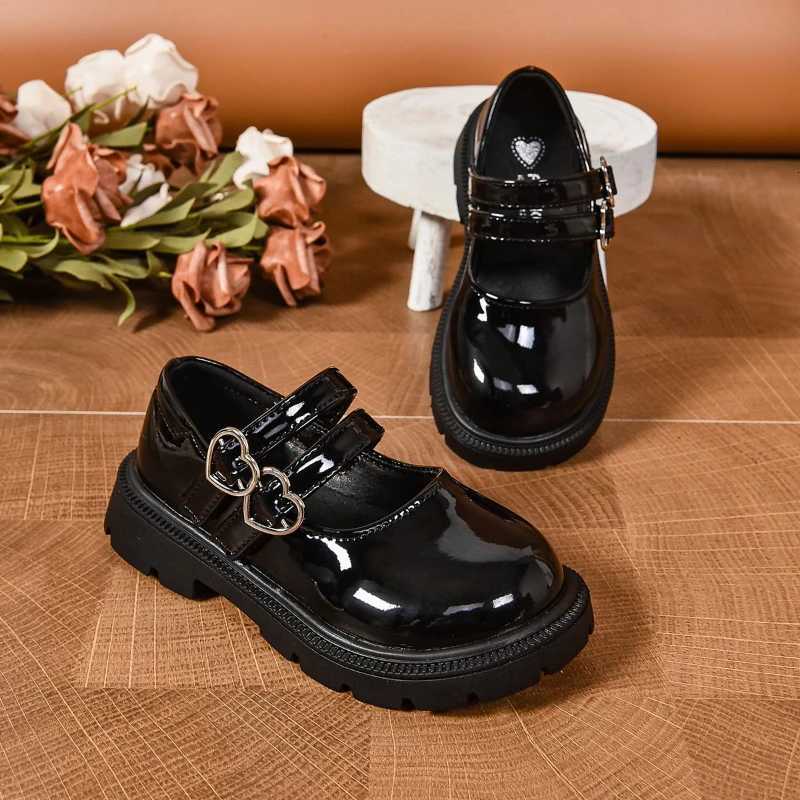 Fashion Girl Leather Shoe New Versatile Princess Shoes Trendy Classic Kid Shoe Sweet Comfort Anti Slip Mary Jane Elegant SandalT251101