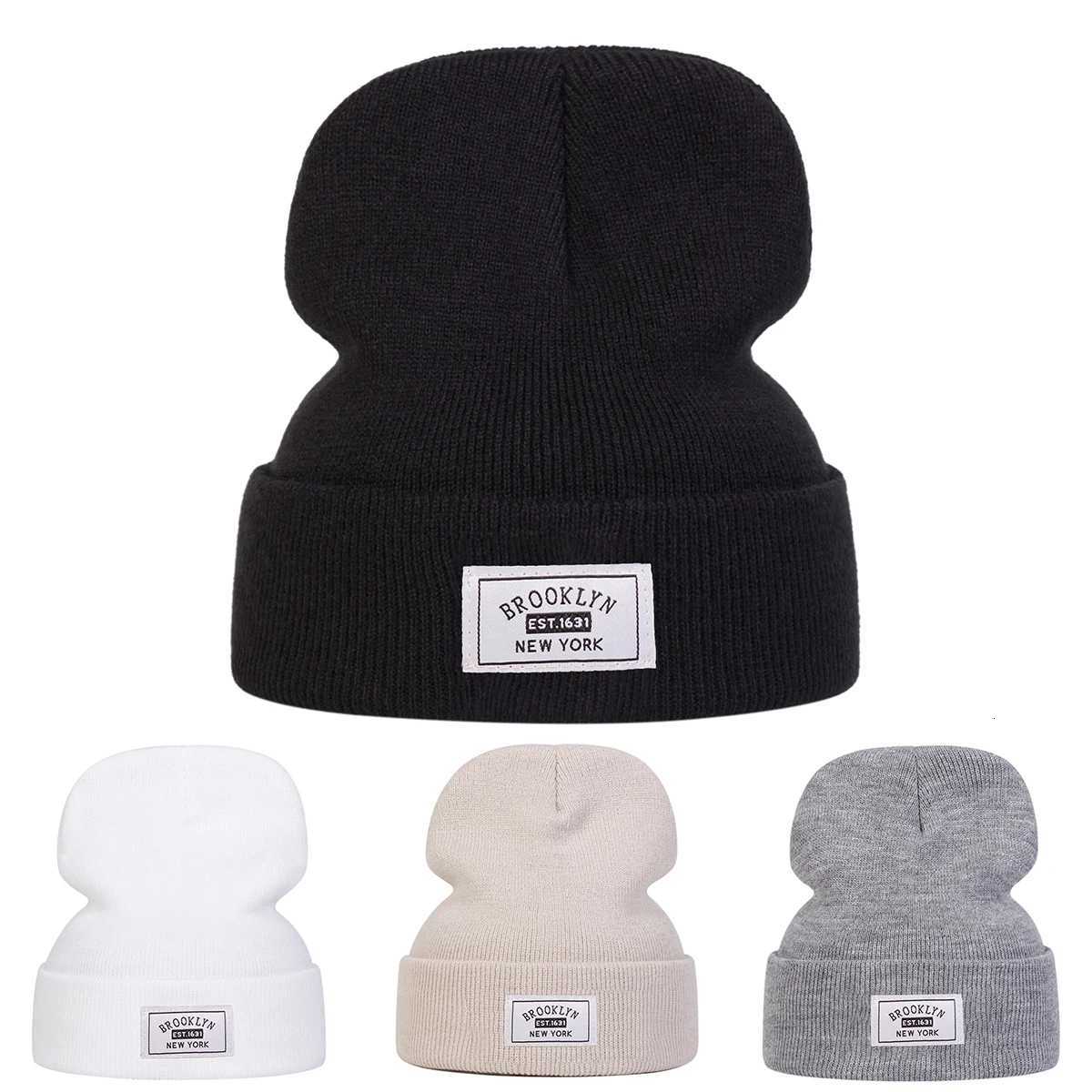 Unisex BROOKLYN EST1631 NEW YORK Sewing Label Beanies Hats Autumn and Winter Warm Knitted Hat Hip Hop Boy Girls CapsXJ251101