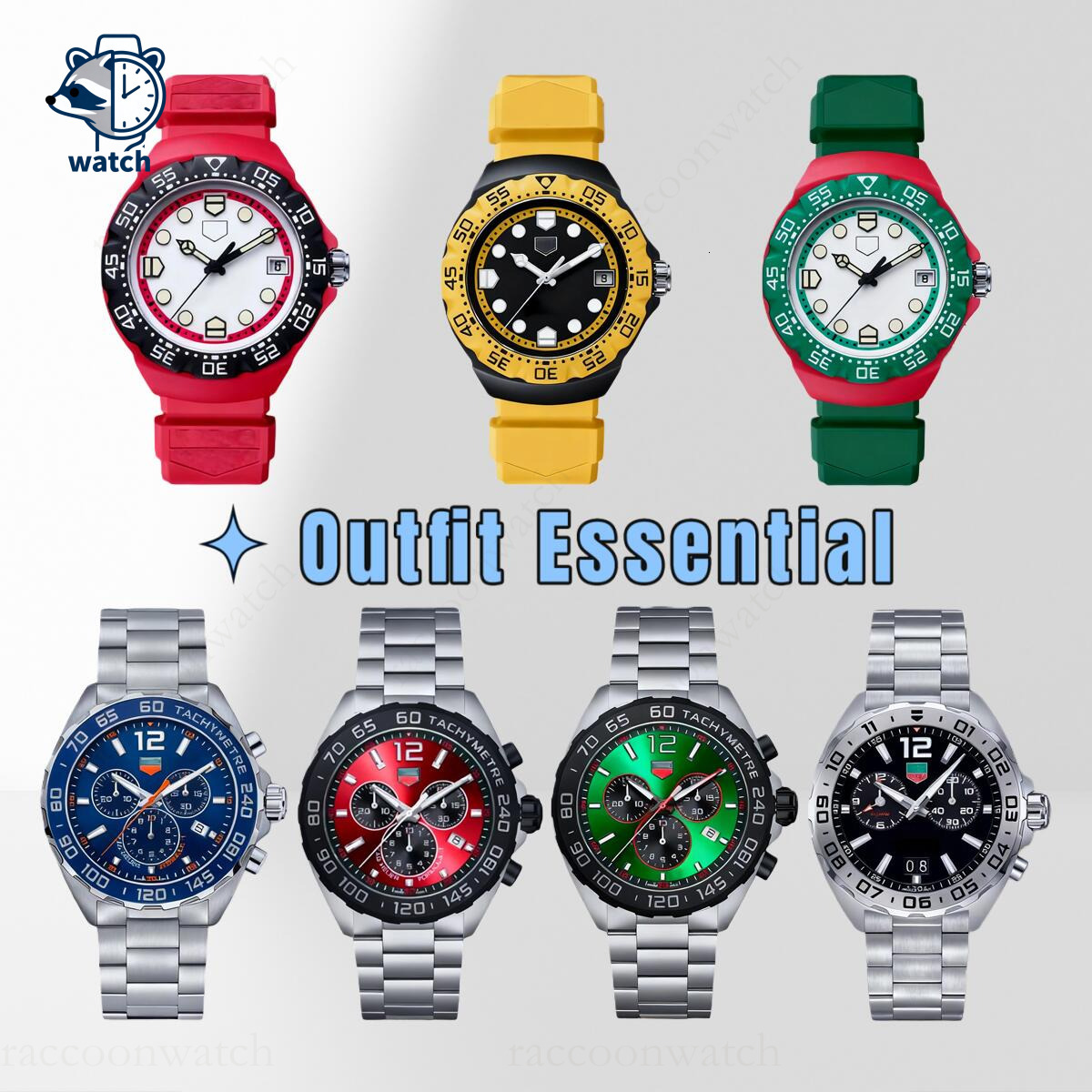 Tageres Hueuerly watch High Quality Men designer Watch Man Tager Hues Chronograph Watchs Automatic quartz Movement Watchs AAA quality waterproof Stainless steel