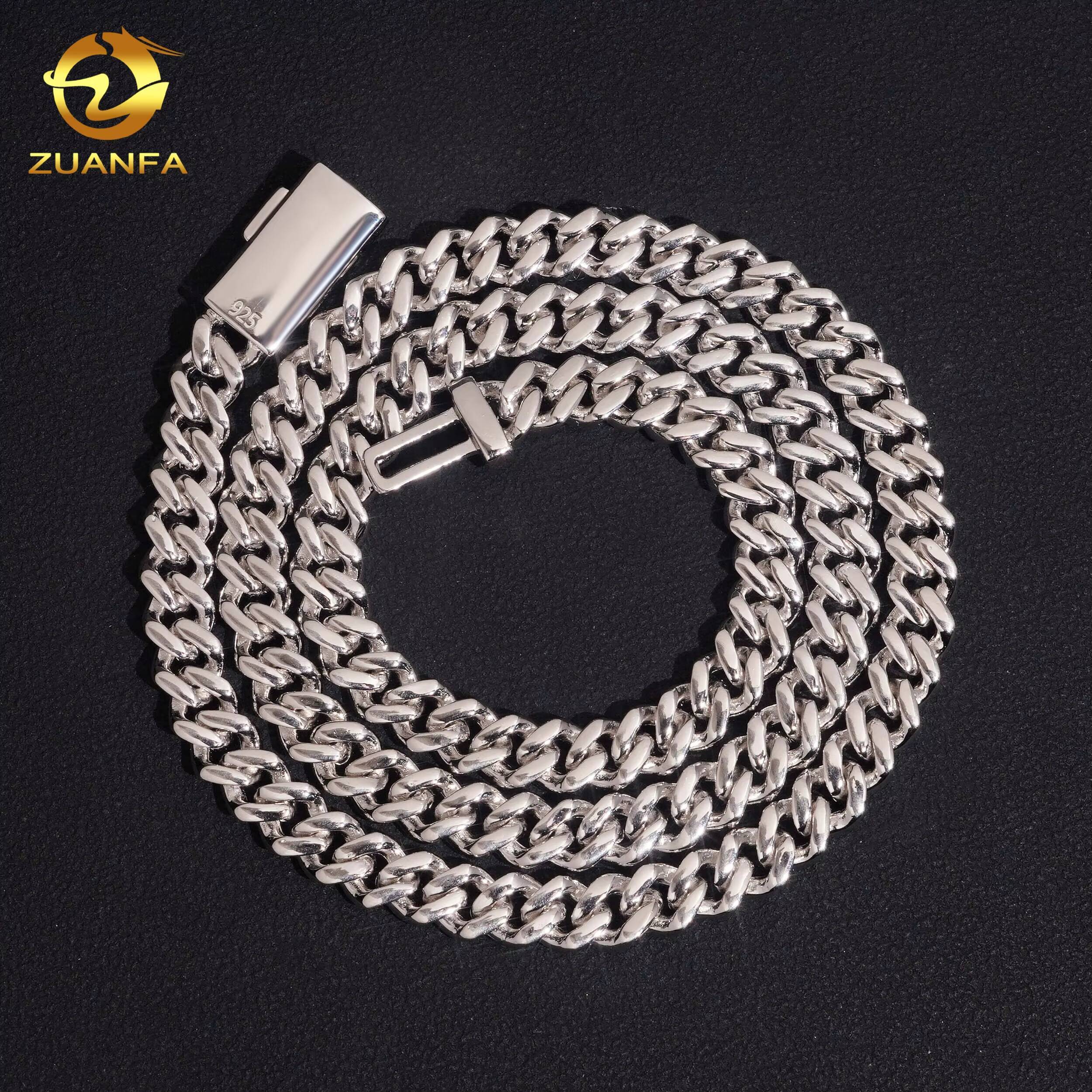USA Local Stock Cuban Chain Moissanite Hip Hop Jewelry 6mm Moissanite Cuban Link Chain 925Silver Iced Out Cuban Bracelet for Men