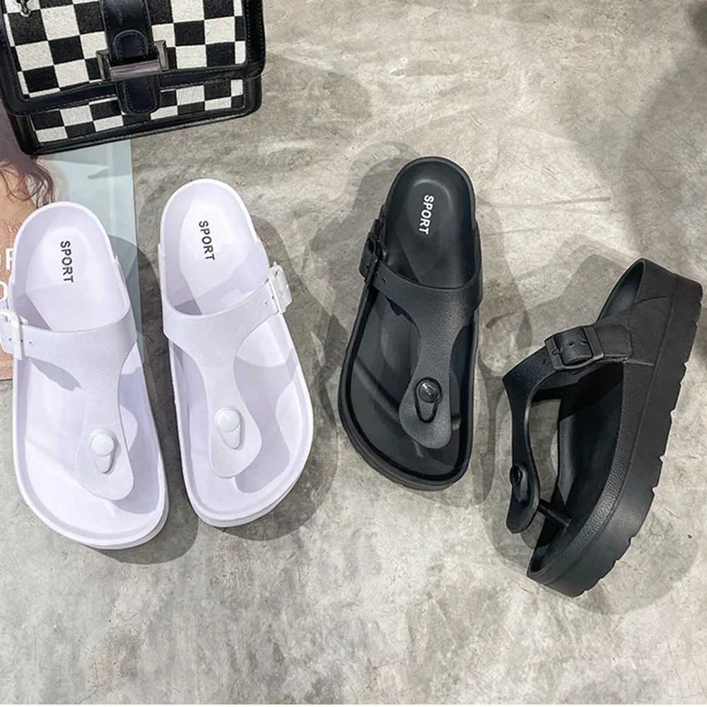 SmilePoP Summer Sandals For Women Platform Cushioned Beach Flip-flops Arch Support Sandals Non-slip Waterproof Pool Shower Shoes Z250614