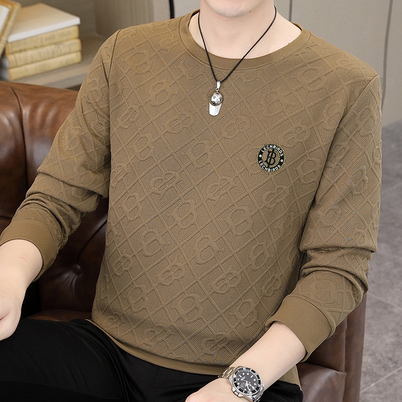 Men's Long Sleeve T-shirt Designer T-shirt For Spring And Autumn Base Layer Casual Autumn Style Loose Fit Round Neck