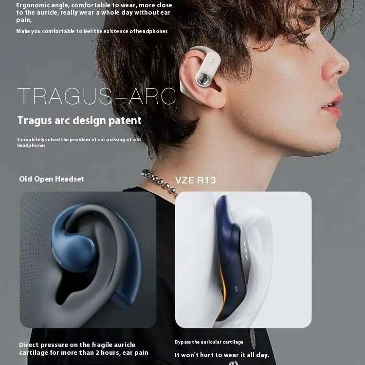 R13 Oem On-ear ENC Noise Reduction Sports Music Blue Tooth Comfortable Hi-fi Long Life Replaceable Battery Wireless Headphones