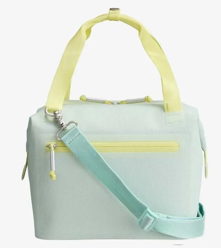 US Warehouse All Day Julienne Mini Soft Lunch Bag Box Recycled Polyester 10 Can 12 Hour Cooler Travel Cooler Bags With Zipper And Cross body Strap 082