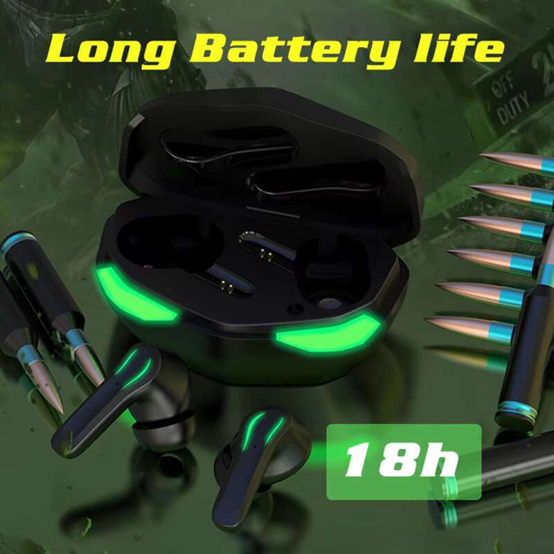 D17 Gamer TWS Wireless Earphone Headphones Sport Handfree Mobile Earbuds Cool Multicolor LED Lights Gaming Headset for Phone