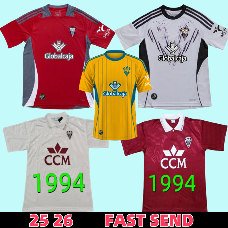 Fans 25 26 ALBACETE Balompie Soccer Jersey 2025 2026 Manu Fuster Jonathan Dubasin Fran Alvarez Flavien Boyomo Riki Rodriguez Football Shirt