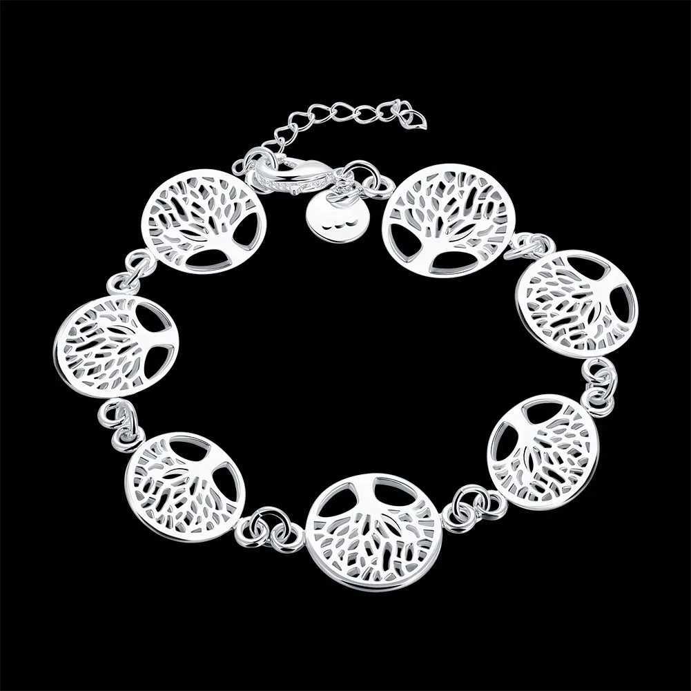 New 925 sterling silver bracelet Tree of Life bracelet for womens engagement jewelry gifts Y250329