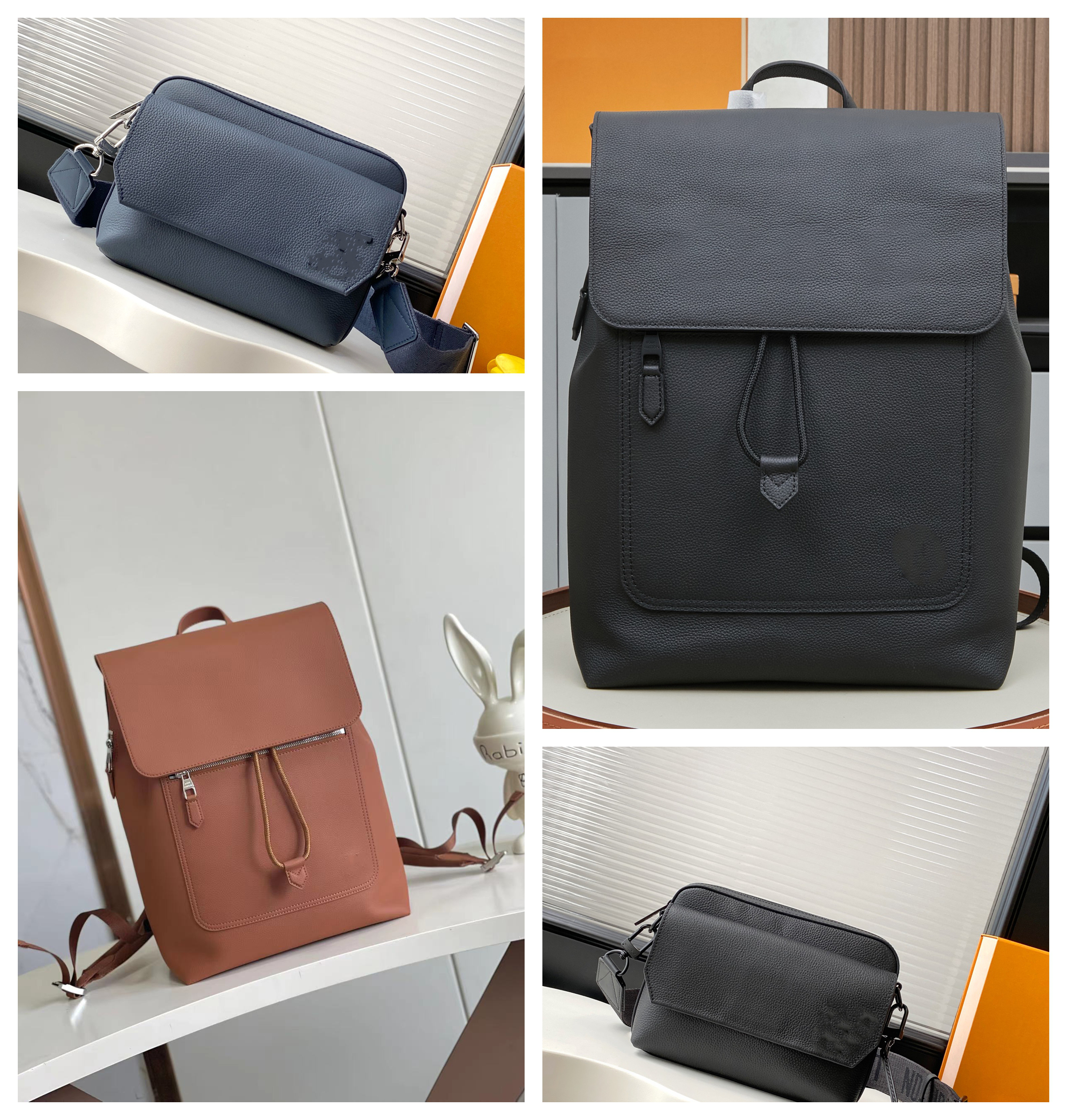 Men Fashion Casual Designe Luxury Fastline Backpack Schoolbag Packsack Rucksack Knapsack Double Shoulder Backpacks TOP Mirror Quality M15262 M26023 Pouch Purse