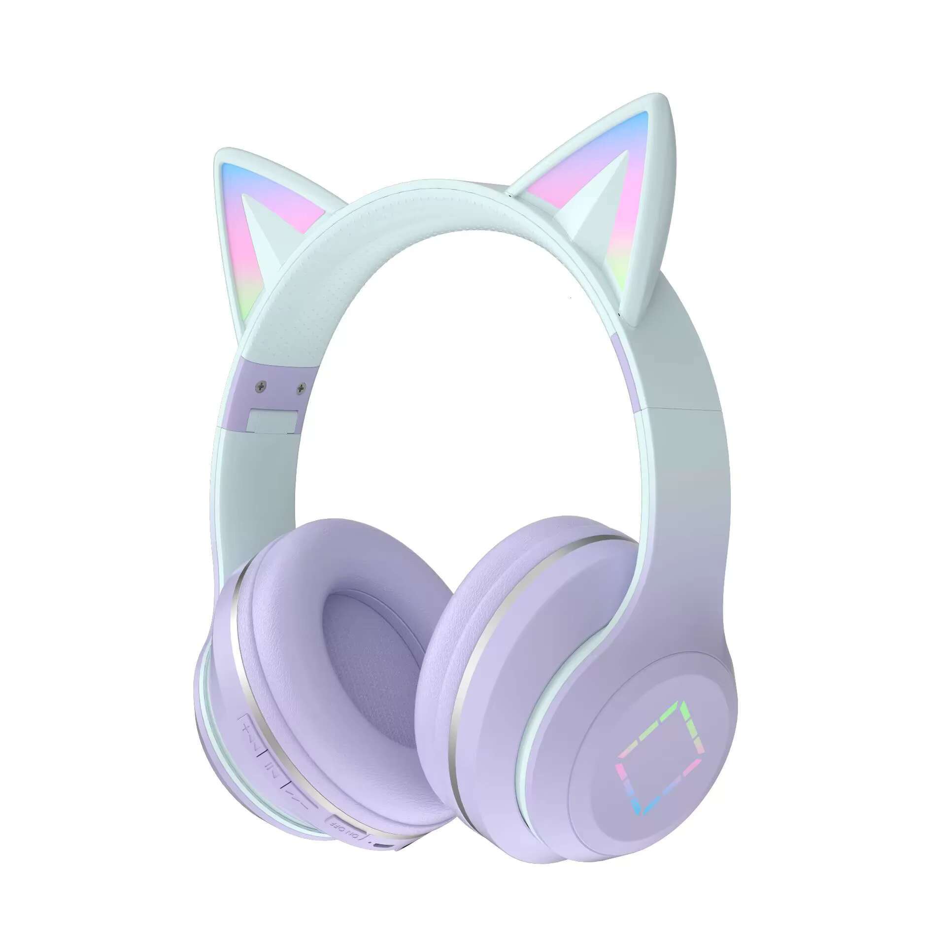 Cute and Colorful BT Headset DR57 Cool RGB Light Effect 40mm Large Dynamc Ring ultra Long Endurance Wired/wireless Dual Mode