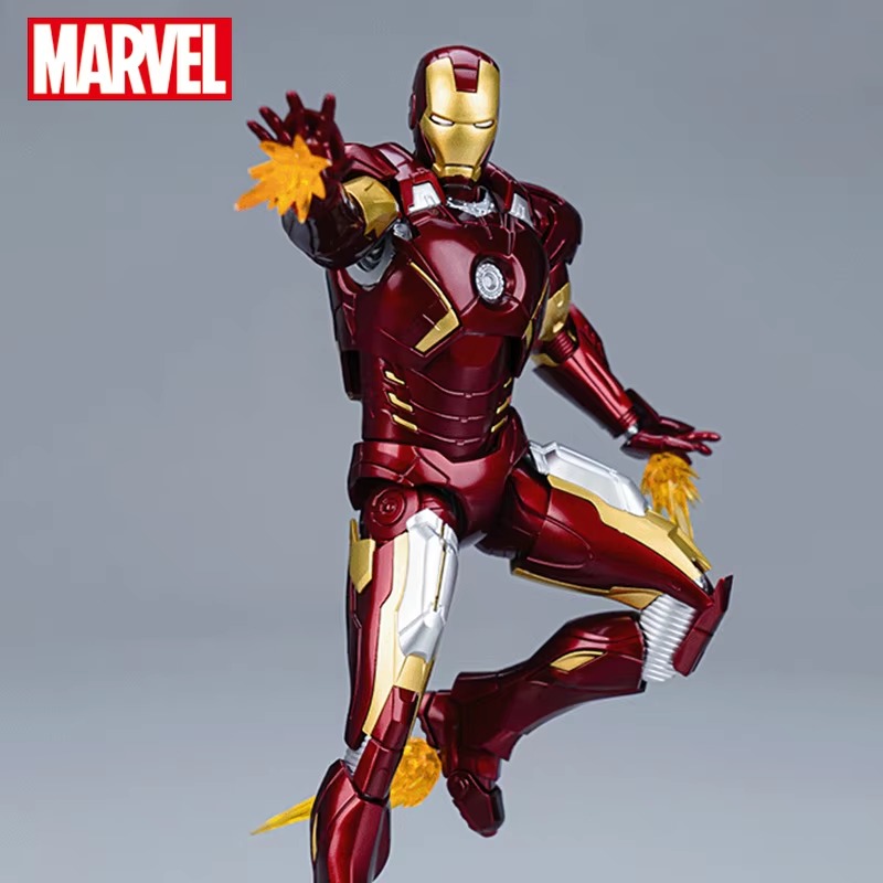 Fondjoy Marvel Avengers Iron Man MK7 1/12 Scale ABS Action Figure, Movable Joints Collectible Model Kit for Boys Adult Collectors, Birthday Gifts