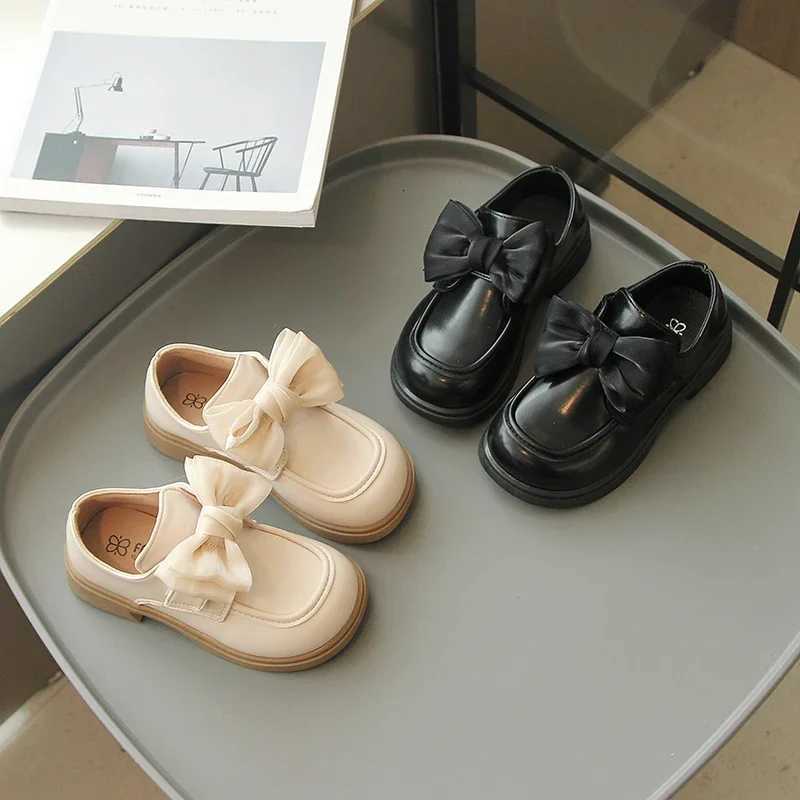 Children Leather Shoes for Girls 2024 Spring Autumn New Fashion Korean Style Soft Bottom Antislippery Versatile Chic Sweet ShoeT251101