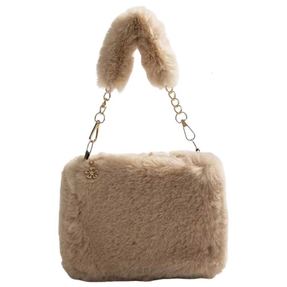 Women Plush Tote Handbag Casual Fuzzy Crossbody Bag Versatile Fluffy Shoulder Bag Soft Cute Fall Winter Female PurseW251101