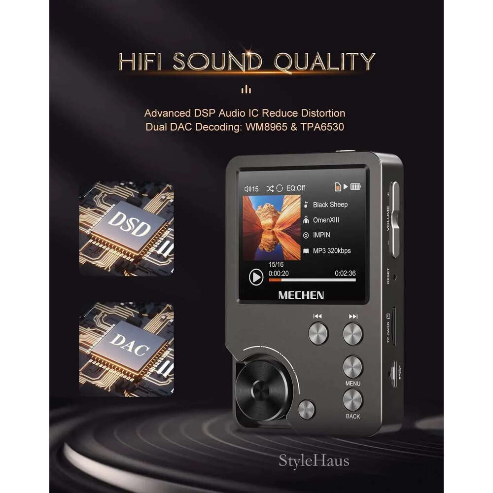 High Quality Lossless MP3 Player/MECHEN-M30/HiFi/with 64GB Memory Card Support Up to 256GB