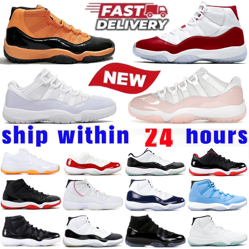 Mens 11 High 11s basketball shoes for men sports sneaker Black Yellow cool grey White Orange bred low Barons designers sneakers fashion womens trainers EUR 36-47