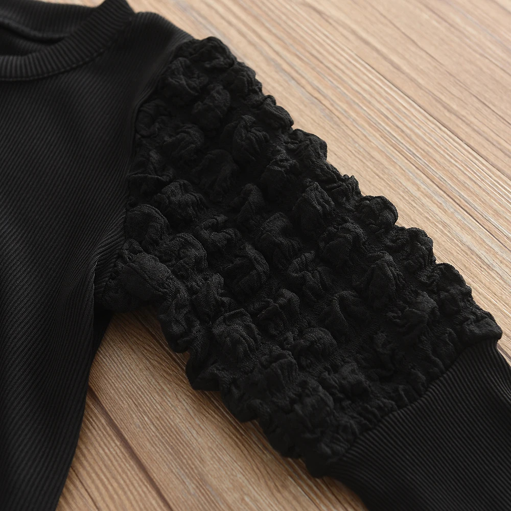 Girls set 2023 autumn childrens round neck topbow plaid shortshat three piece fashion 250325z