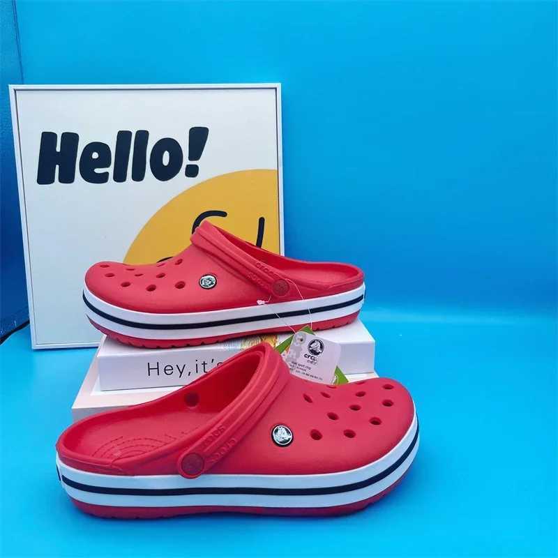 2025 Couple Shoes - Lightweight EVA Beach/Indoor Sliding Block Breathable Cross Hole Neutral Multi Color Z250401