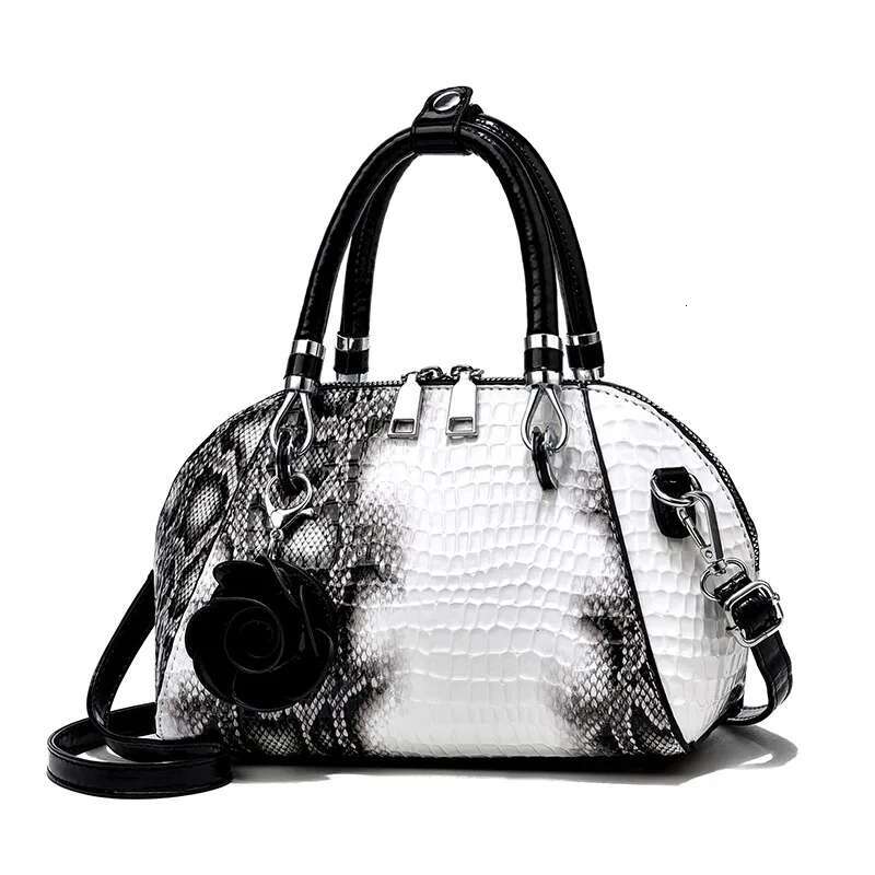 European / American Style Fashion Handbag Yellow Crocodile Pattern Women Tote Bag Ladies Small Shell Messenger Shoulder Bags Sac