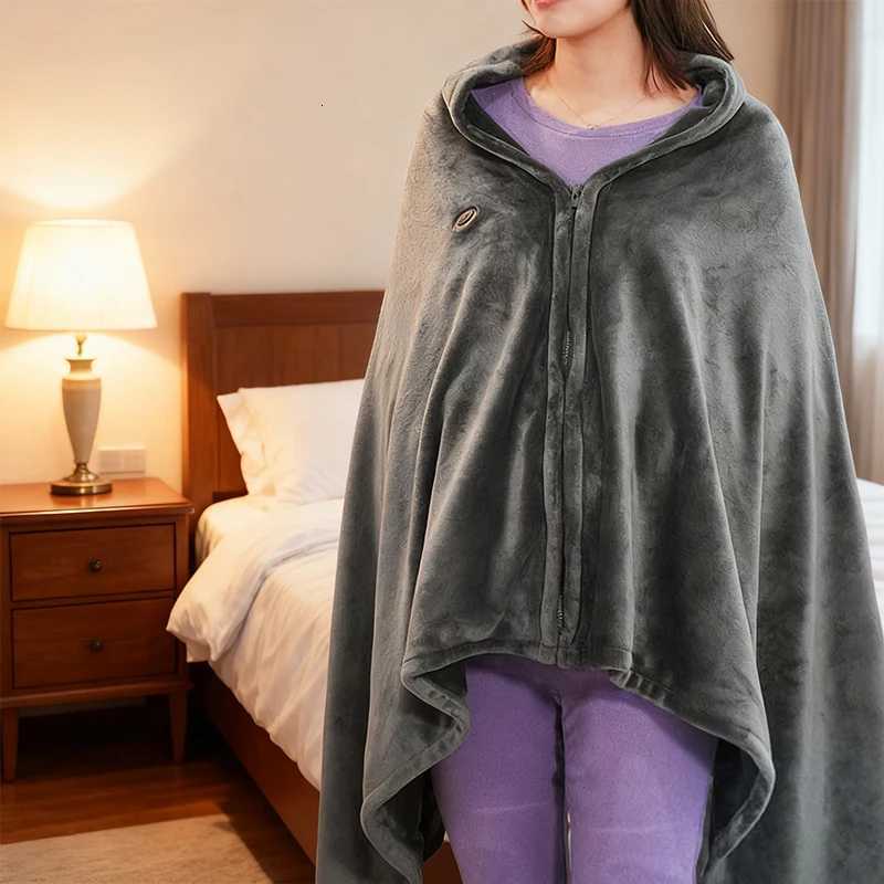 USB Electric Heated Blanket 3Heating Levels Fleece Heated Blanket Portable Body Warmer Blanket Quickly Heated Cape Pad forOffice X251101