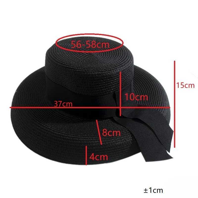 Ymsaid Womens Sun Hat Summer Beach Straw Hat Womens Rowing Hat with Ribbon Tie Vacation Audrey Hepburn Y250329