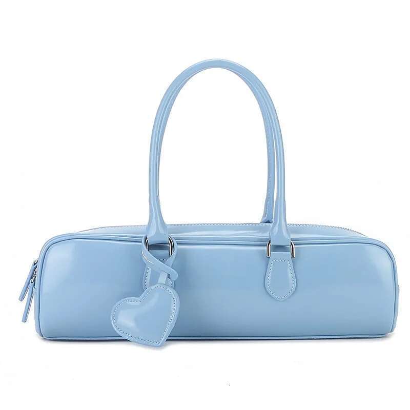 Women's Bags Solid Color Patent Leather Women Fashion Boston Casual Single Shoulder Handbag Tote High Street Design Underarm Bag