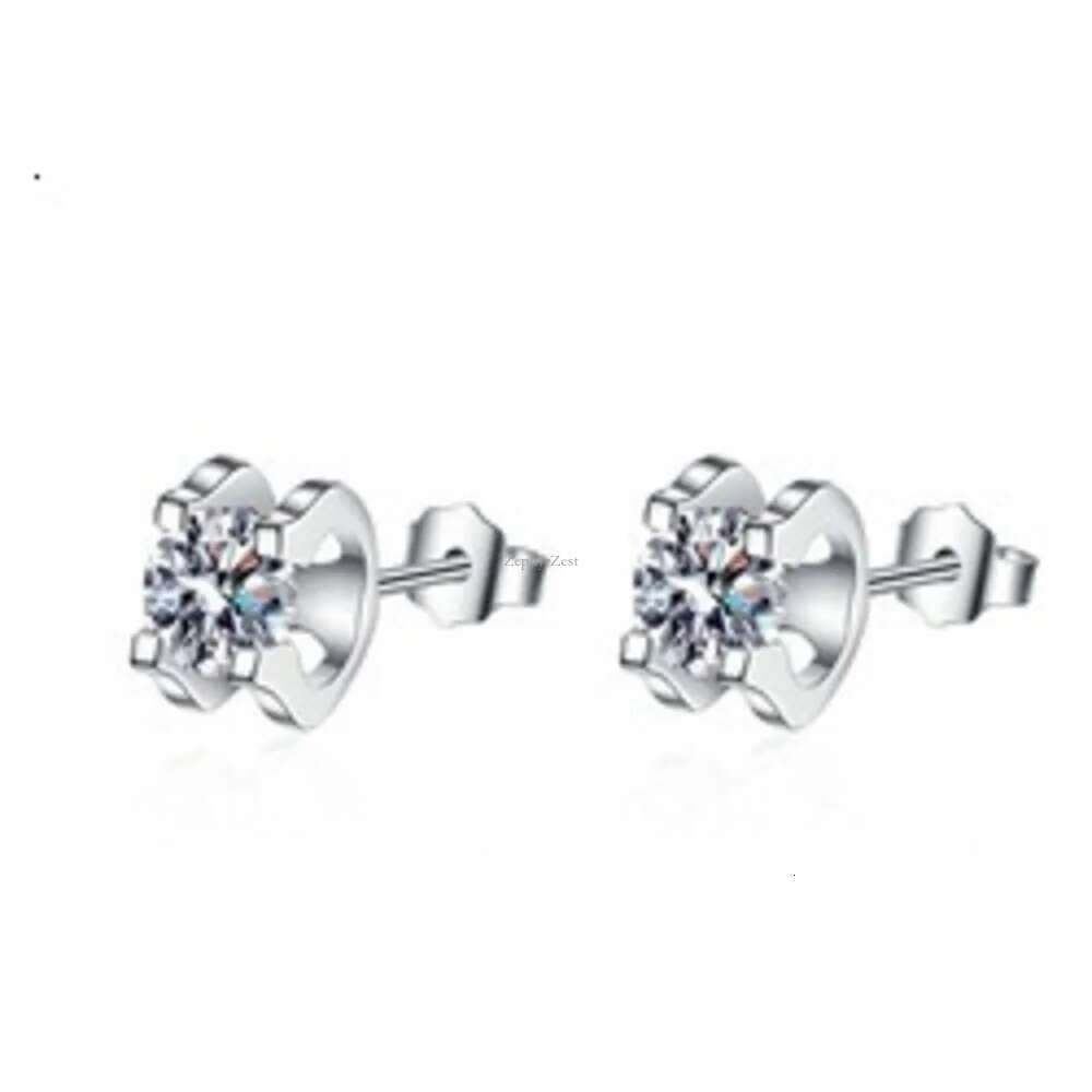 Vvs Moissanite Earring Men Sterg Sier Jewellery