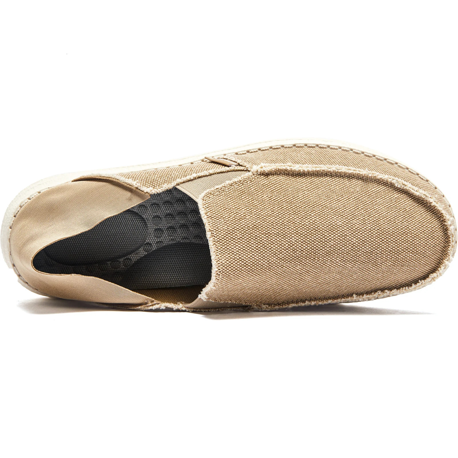 Hobibear mens sliding lightweight flat bottomed boat shoes with zero drop canvas 250322