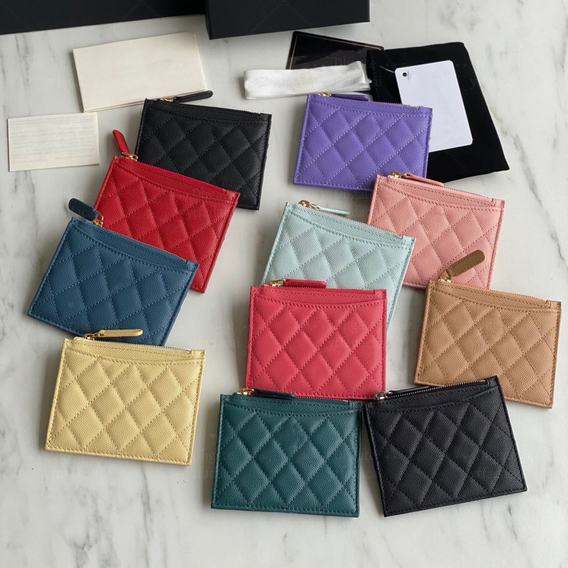 10A Designer Luxury Zipper Card Bag Mirror Quality Women's Wallet Coin Wallet Credit Card Slot with Box C067