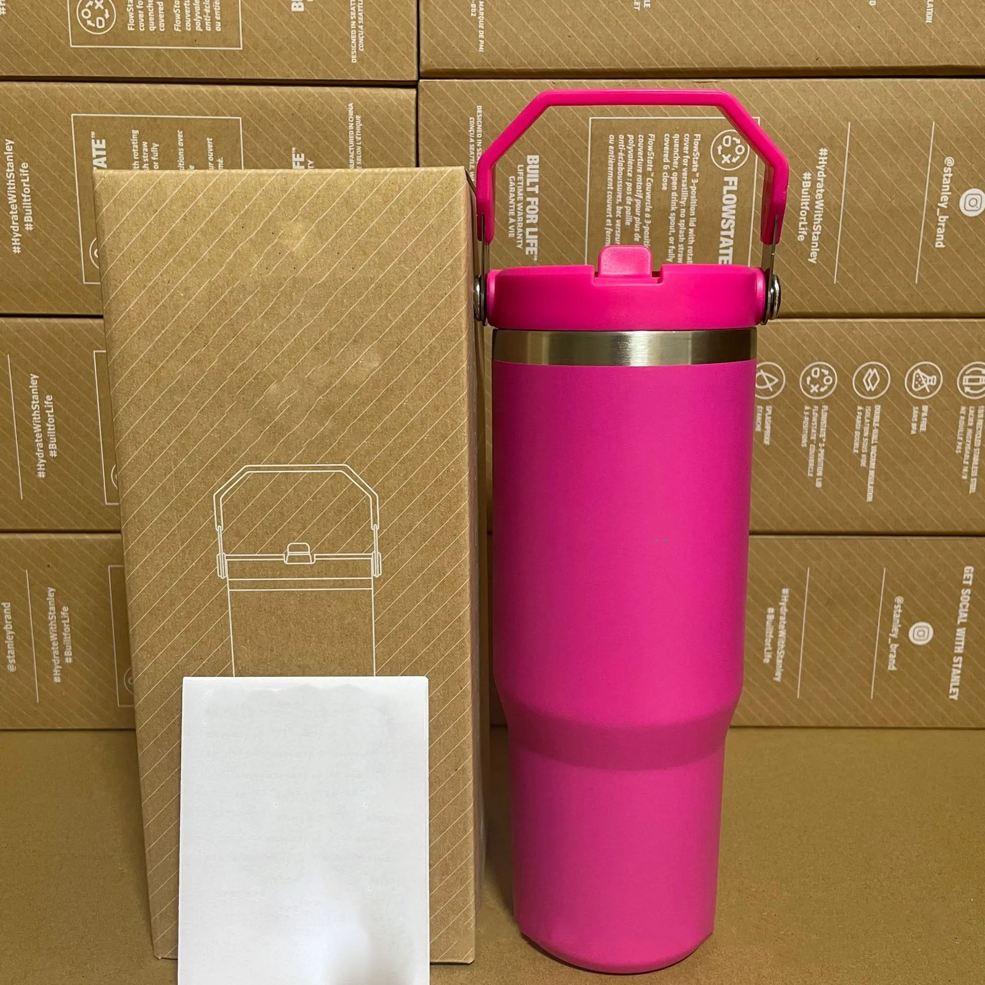 Water Bottles 30oz Cups Heat Preservation Stainless Steel Outdoor Large Capacity Tumblers Reusable Leakproof Flip Cup Water Bottle Outside Mugs US Sto