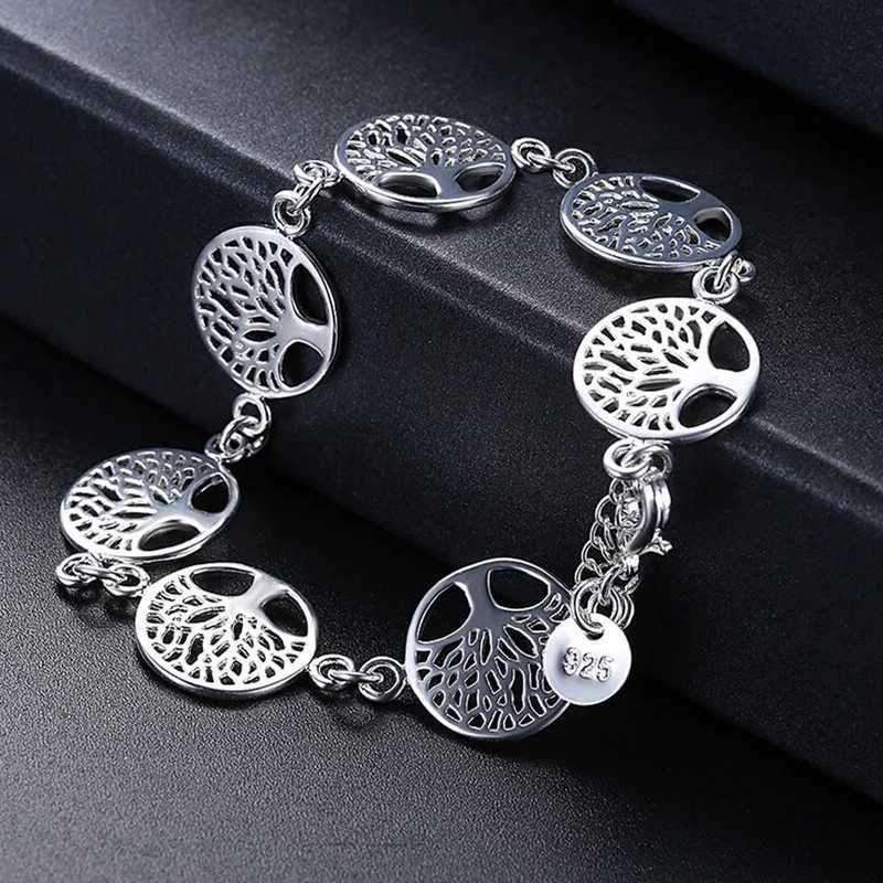 New 925 sterling silver bracelet Tree of Life bracelet for womens engagement jewelry gifts Y250329