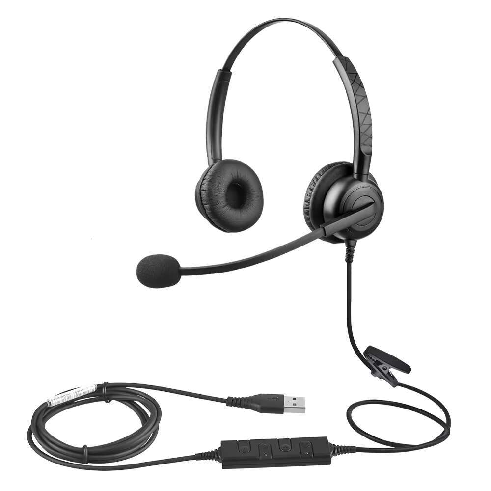 Top Selg Wired Stereo Call Center Headset Noise Cancelg Headphones With USB Microphone Telephone Headsets for Computer