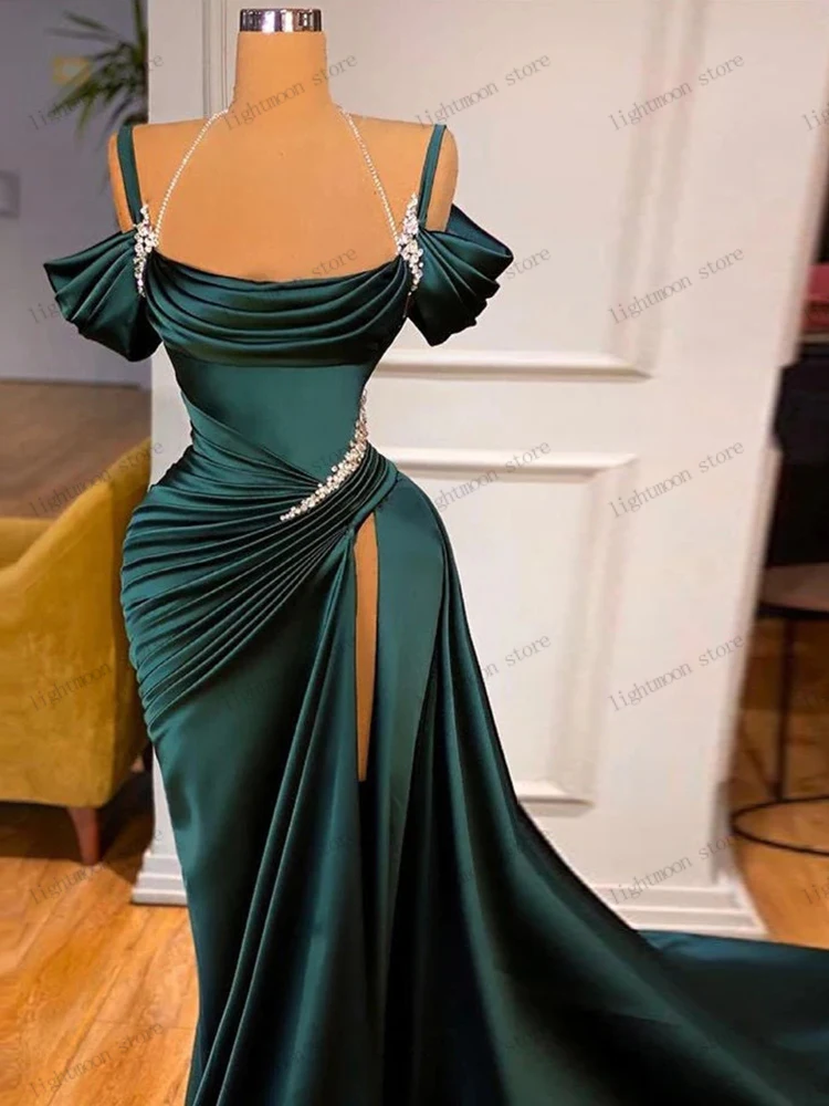 Classic Evening Dress Elegant Prom Dress Boat Neck Ball Gowns Off The Shoulder Sexy Robes Glamorous Vestidos De Customized