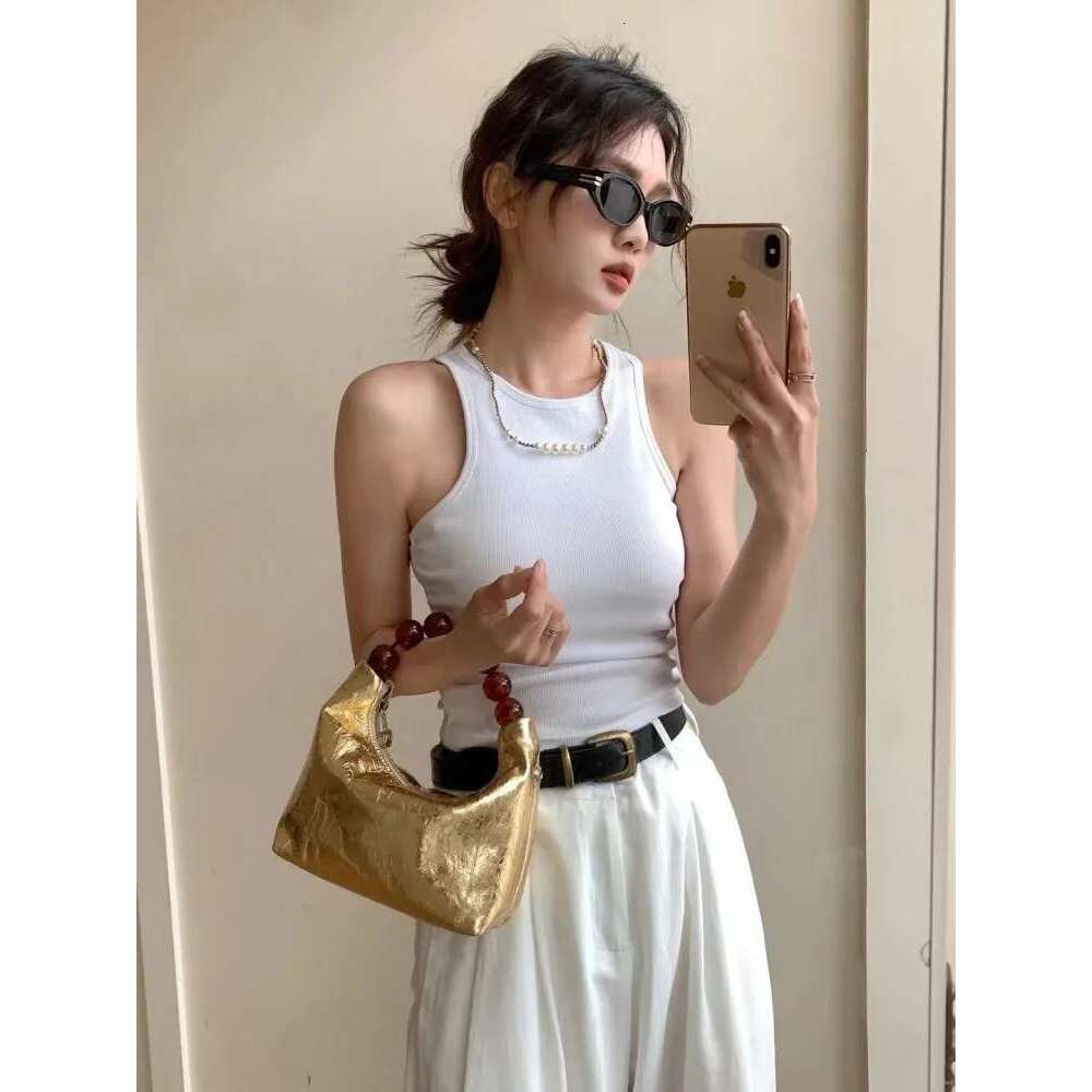 Women's Bags Women Oil Wax Cowskin Genuine Leather Tote Handbag Ladies Spring Summer Design Chain Single Shoulder Bag Fashion Crossbody Bags