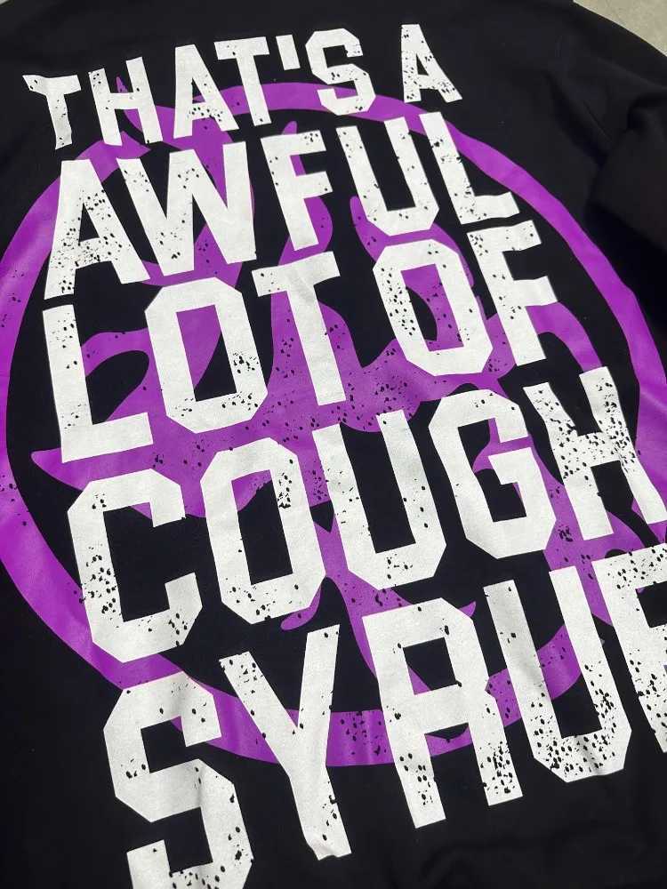 Thats A Awful Lot of Cough Syrup Print Hoodie Comfortable Cotton Unisex Pullover Fashionable Design for Winter Casual Wear L251031