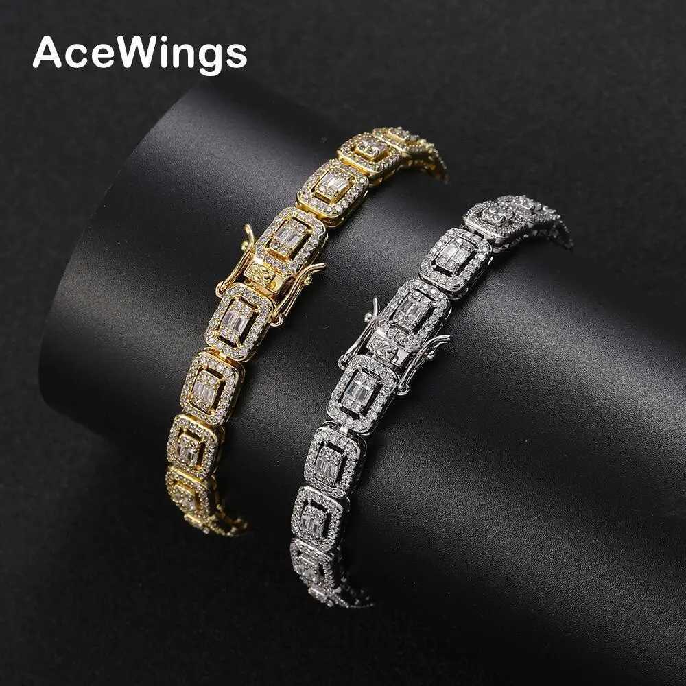 7mm ICED OUT cubic zirconia tennis bracelet for mens charming jewelry gift BB121 Y250329
