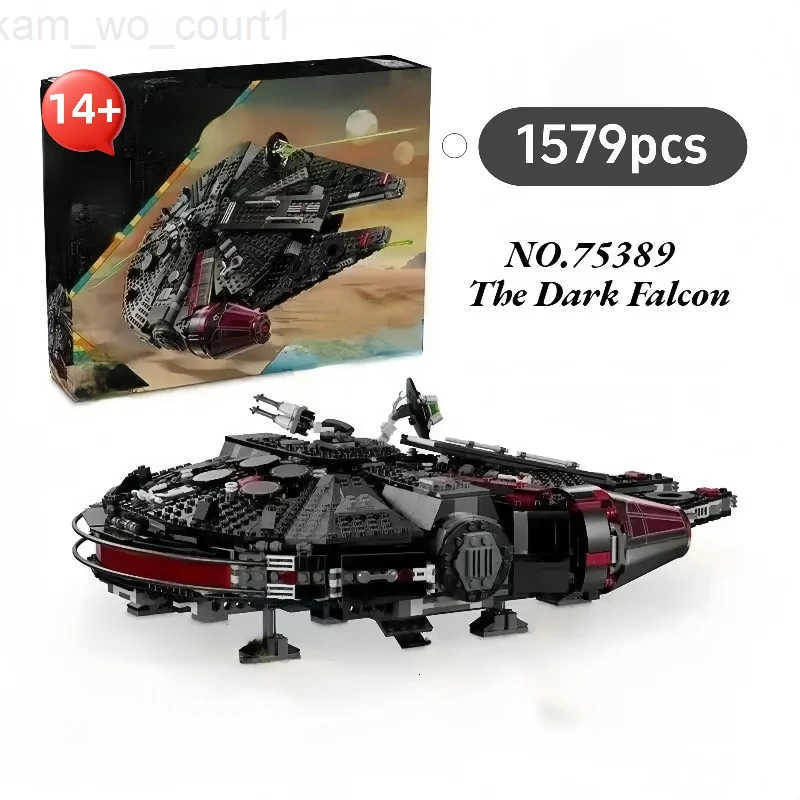 FIT 75389 Dark Galaxy Spaceship Building Blocks 1579Pcs DIY Star Battle Model Kit for Adults Kids Christmas Gift M251101