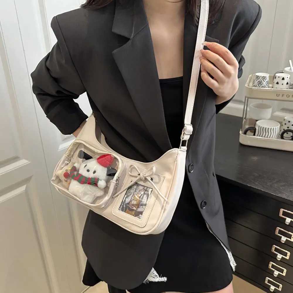 Crossbody Pain Bagzippered Bag Kawaii Bag Girl 2025 Korean Ita Bag Female Japanese Designer Preppy Handbag Shoulder Bag Pain BagW251101