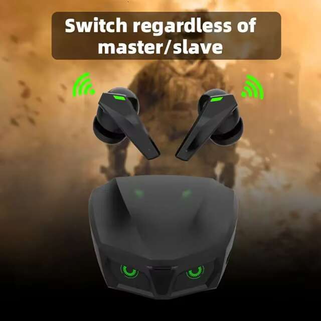 Quality Assured TWS Gaming Earphones BT V5.3 Cool Breathing Light Dual Mode HiFi Bass Music Headsets In-ear Wireless Earbuds