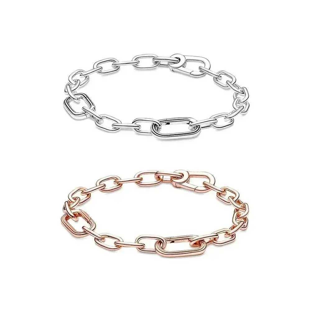 New high-quality 925 sterling silver beautiful chain bracelet suitable for womens party gifts 1 1 DIY jewelry Y250329