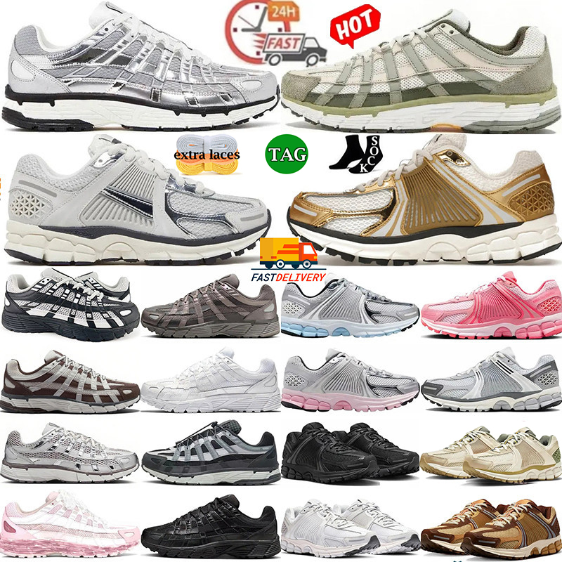 P6000 trainers Vomeroo 5 Sneakers Designer P 6000 V5 Mans Womens Shadow grey Light Army Cargo Khaki Flat Pewter Anthracite Smoke Grey Metallic Silver Sport Shoe