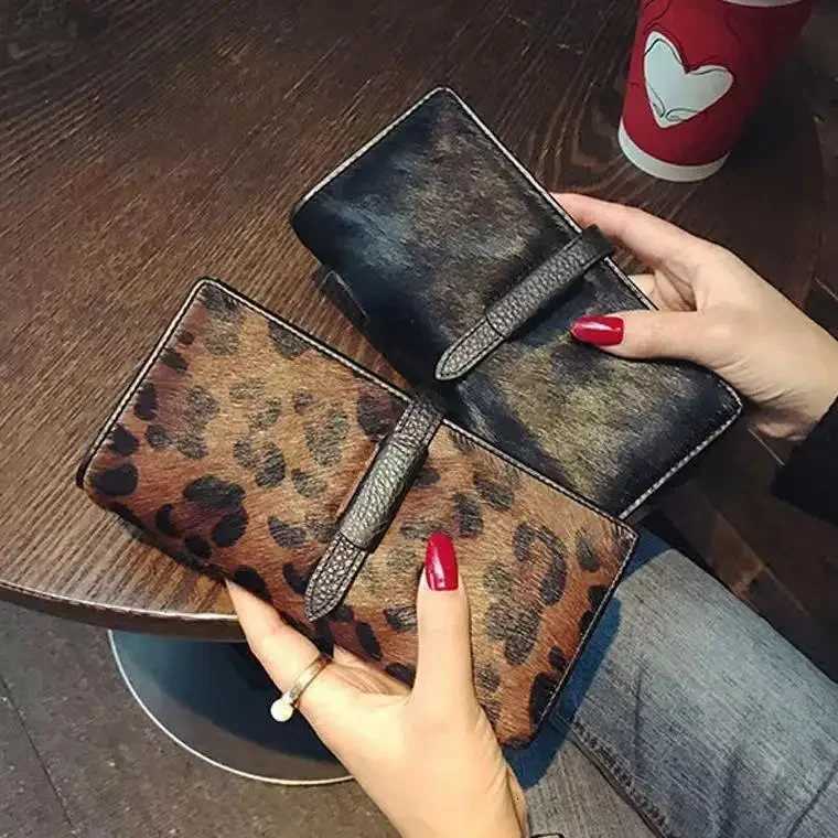 New Fi Leopard Cow Genuine Leather Wen Lg Wallets Real Leather Fem Luxury Brand Designer Cluh Girl Gift C Purse Y251101