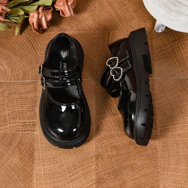 Fashion Girl Leather Shoe New Versatile Princess Shoes Trendy Classic Kid Shoe Sweet Comfort Anti Slip Mary Jane Elegant SandalT251101
