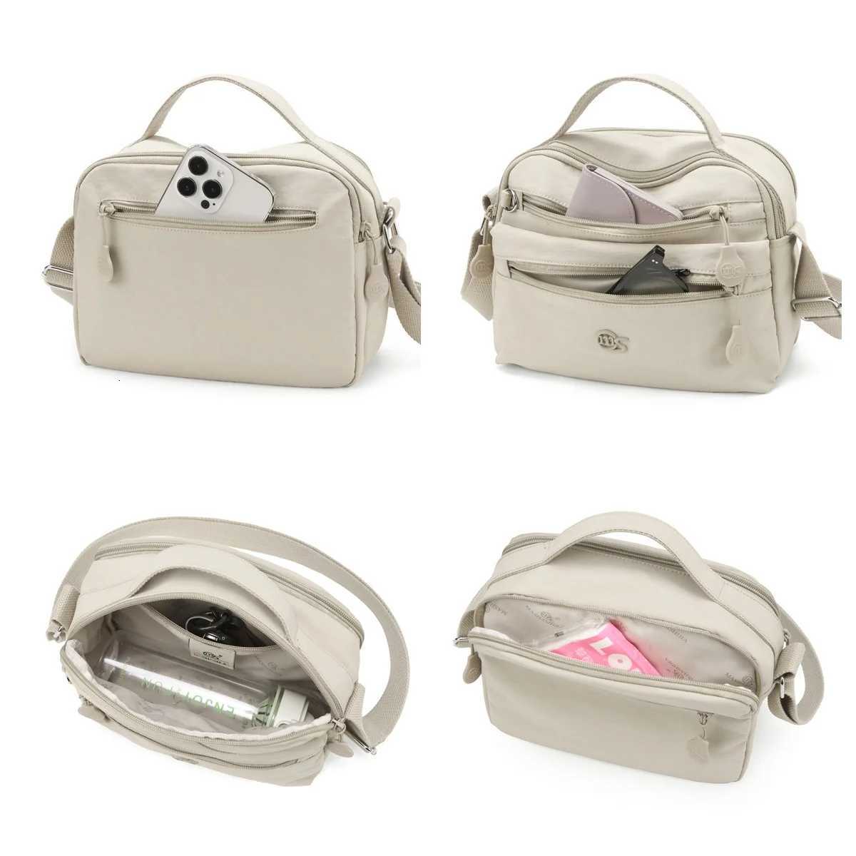 Temus Bestselling Womens Casual Shoulder Bag Largecapacity Casual Multilayer Crossbody Bag Nylon Commuter Womens HandbagW251101