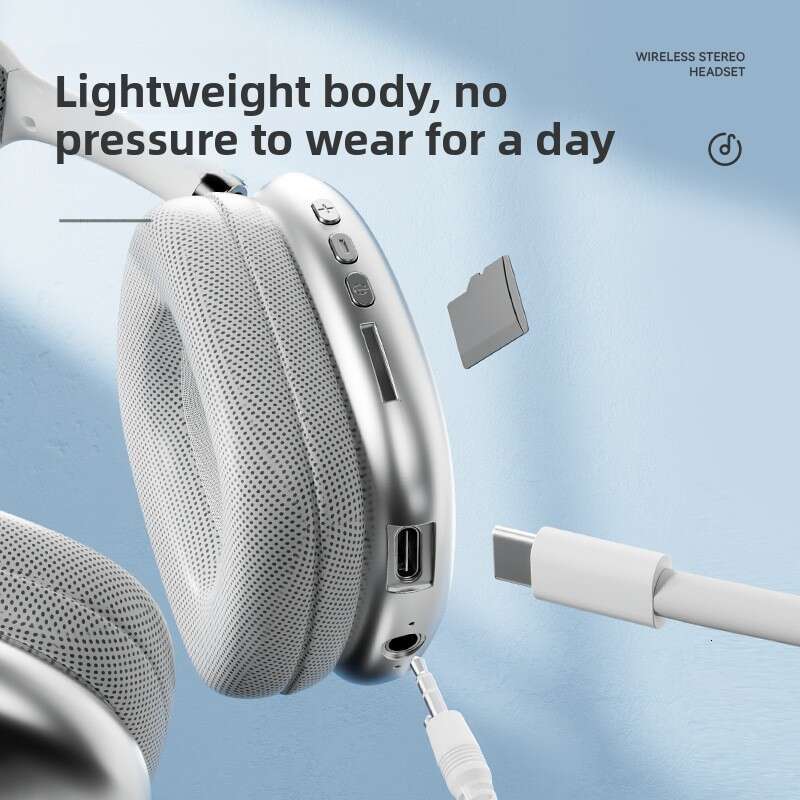 Cross-Border Hot-Selling Compatible Apple P9 Pro Max Over-Ear with Deep Bass Wireless Bluetooth Headphones In Stock
