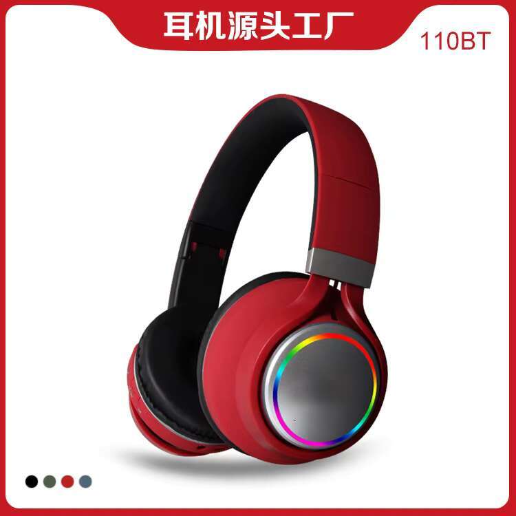 Good Foldable Sweatproof Rechargeable Stereo Hifi Bt Wireless Games Bass Headphone Headset Earbuds with Led Light Glowing //