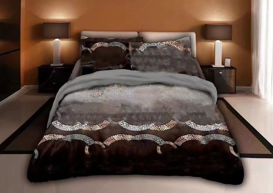 Bedding Set Luxury Designer Classic Letter Printing Love Printing Quilt Cover Pillowcase 4Pcs set Pure Cotton Comfortable Bedding Set Bedroom Decorati