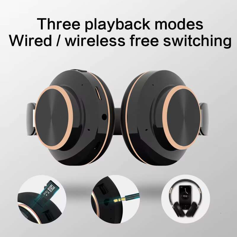 Factory Price New Design Headset Earphones Wireless USB Headphones With Music Sports