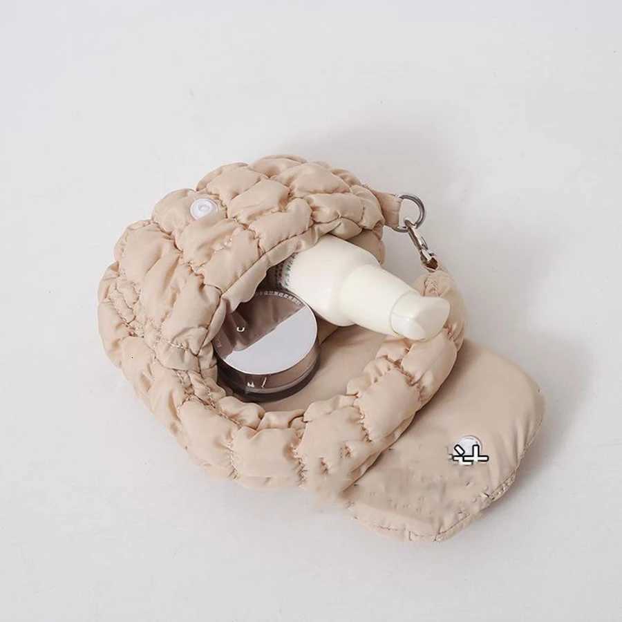 Mini Bag Black Mini Cloud Waist Pack Lightweight Solid Secure Button Closure with Decorative Coin Purse and Headphone BagW251101