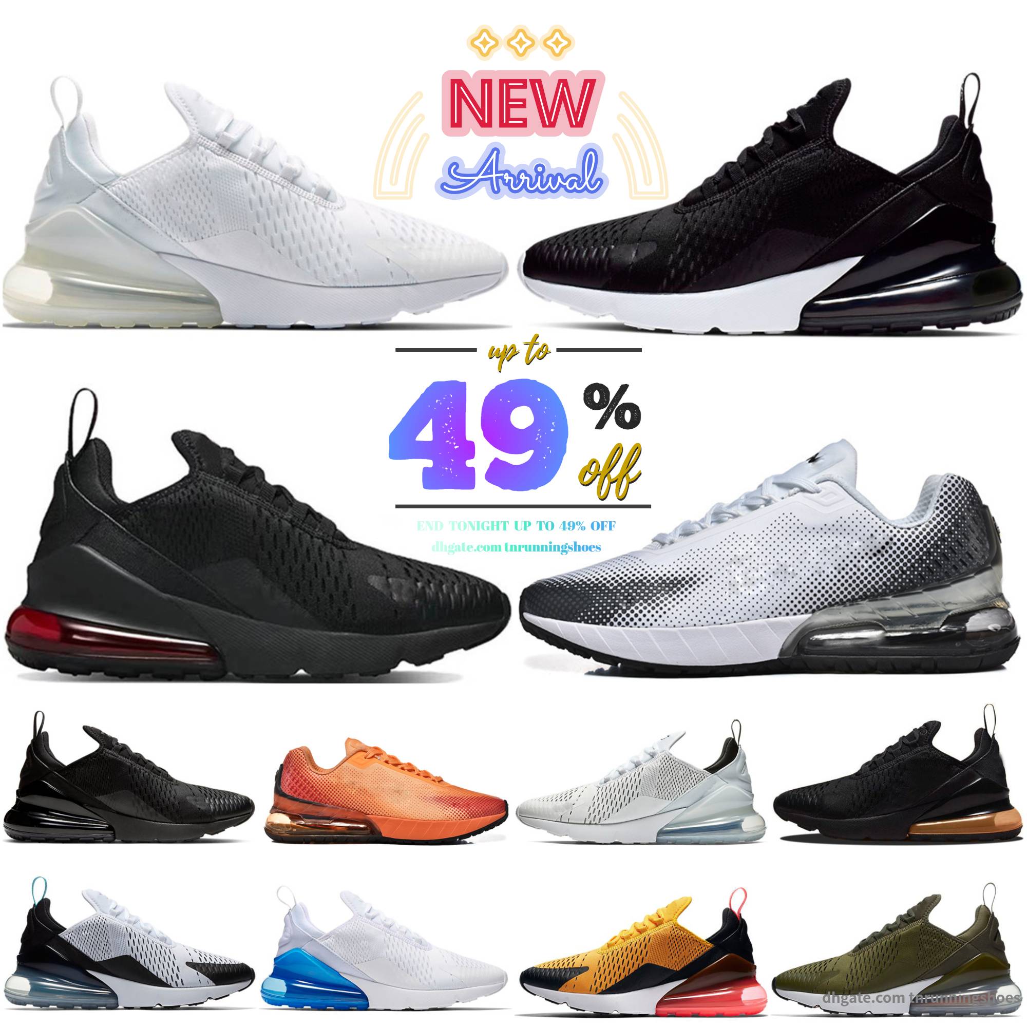 270 270s React Sneakers Men Women Designer Triple Black Core White Atmosphere Anthracite Cactus Jack Photo Blue Khaki Black Beyond Pink Mesh Trainers Sports Outdoor