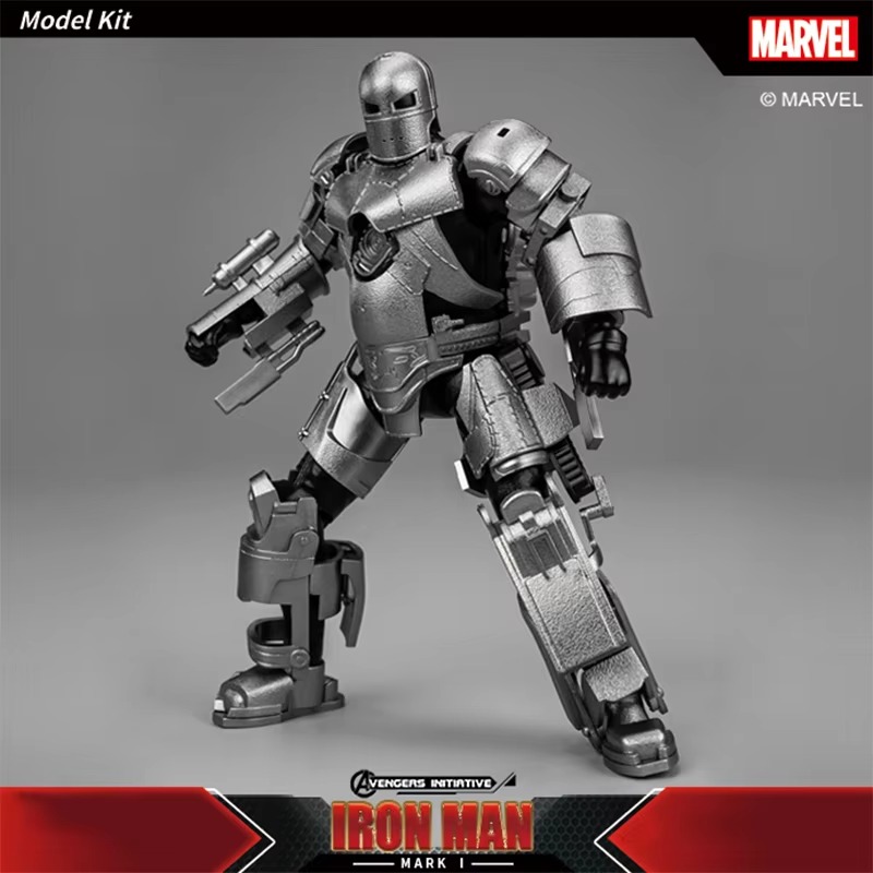 Fondjoy Marvel Avengers Iron Man MK1 1/12 Scale ABS Action Figure, Movable Joints Collectible Model Kit for Boys Adult Collectors, Birthday Gifts