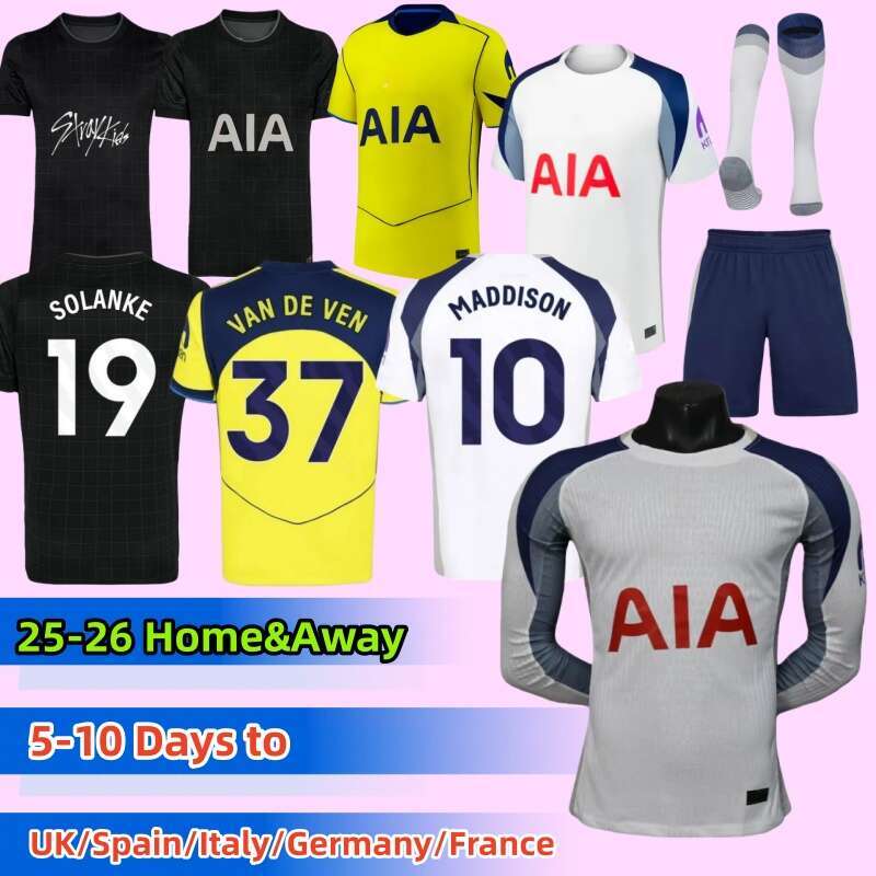25 26Soccer Jerseys Ttottenham tottenhamjersey 2025 2026 spursjersey men kids kit SON MADDISON KULUSEVSKI BENTANCUR KANE RICHARLISON hotspursES Football shirts